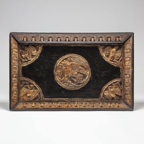 Sino-Portuguese Carved Wooden Tray
